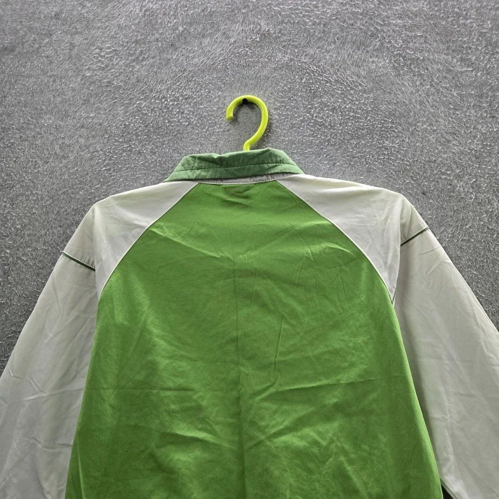 VINTAGE Nike Women Jacket M Green Track Colorblock Logo Y2K READ